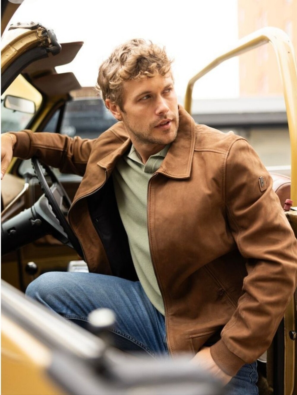 Wilsons Leather Men's Caramel Tan Leather Jacket